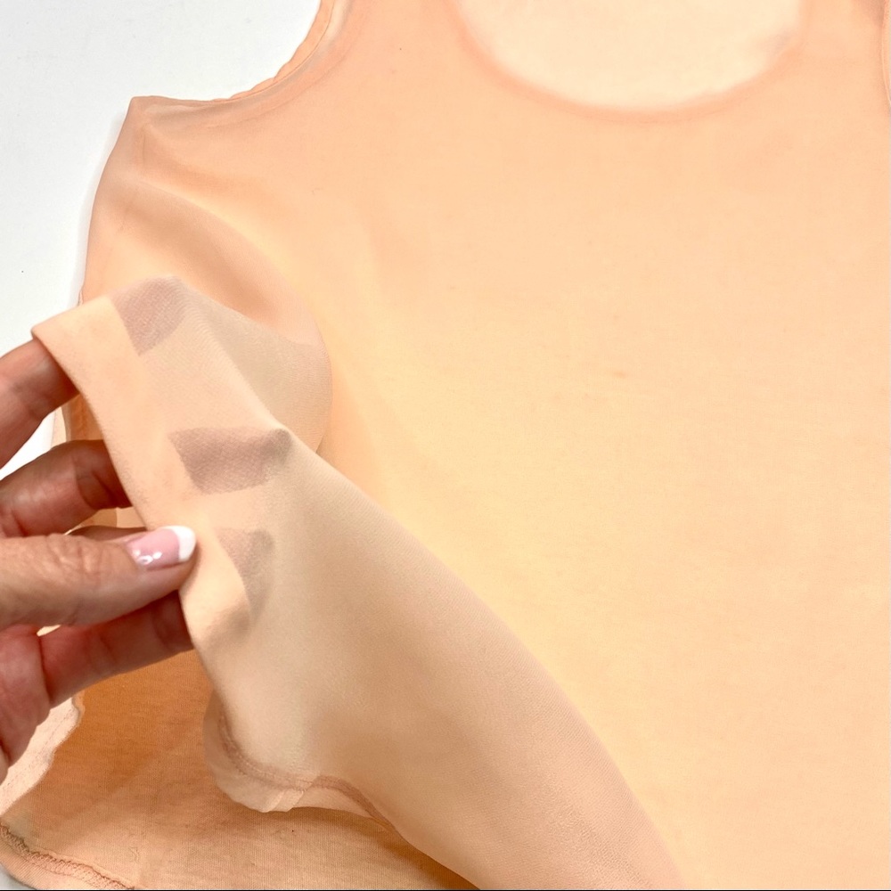 Forever 21 Peach Hi—Low Tank with Sheer Back M - Picture 6 of 11